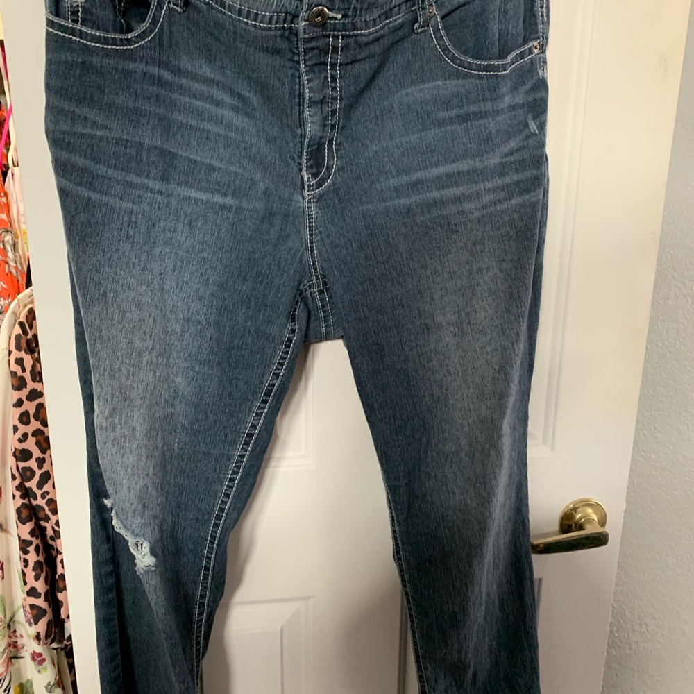 Plus size Dark wash boyfriend jeans